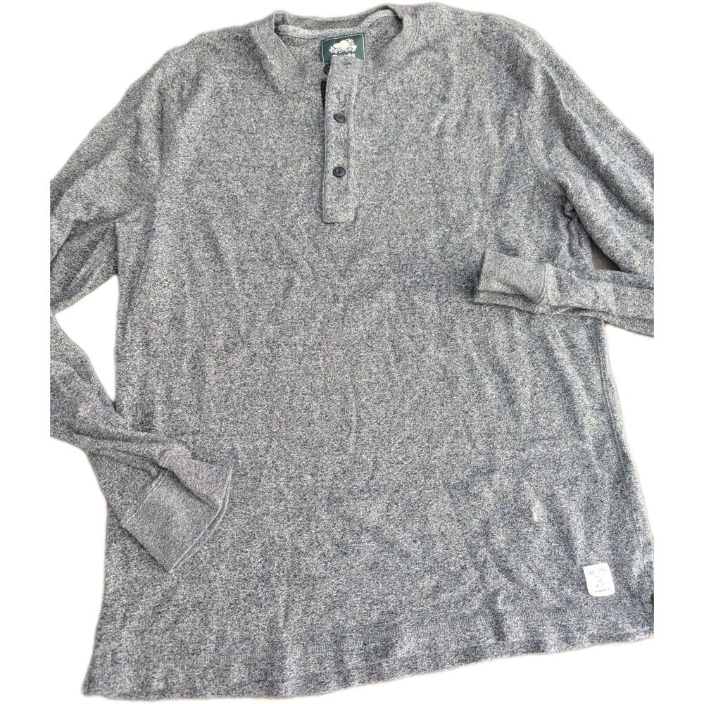 Roots Shirt‎ Men's Xlarge Blue Henley Top Long Sleeve Canada